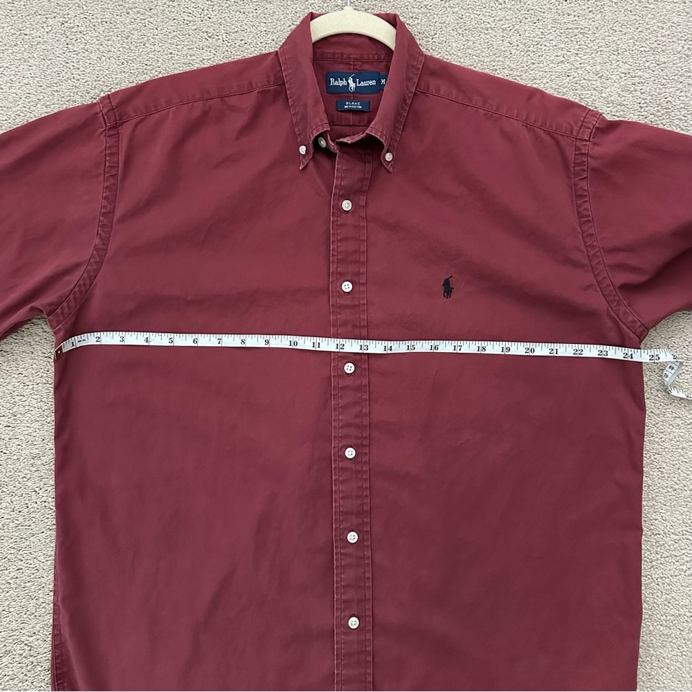 Ralph Lauren Blake Rust /Burgundy Fall Oxford Shirt- Oversized Polo Button Down - Picture 8 of 17